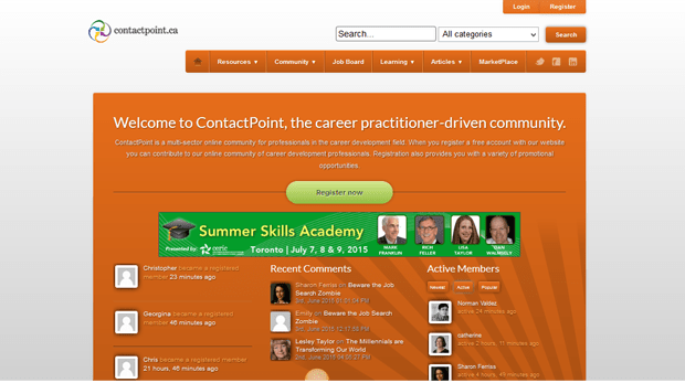 Screenshot of contactpoint.ca.
